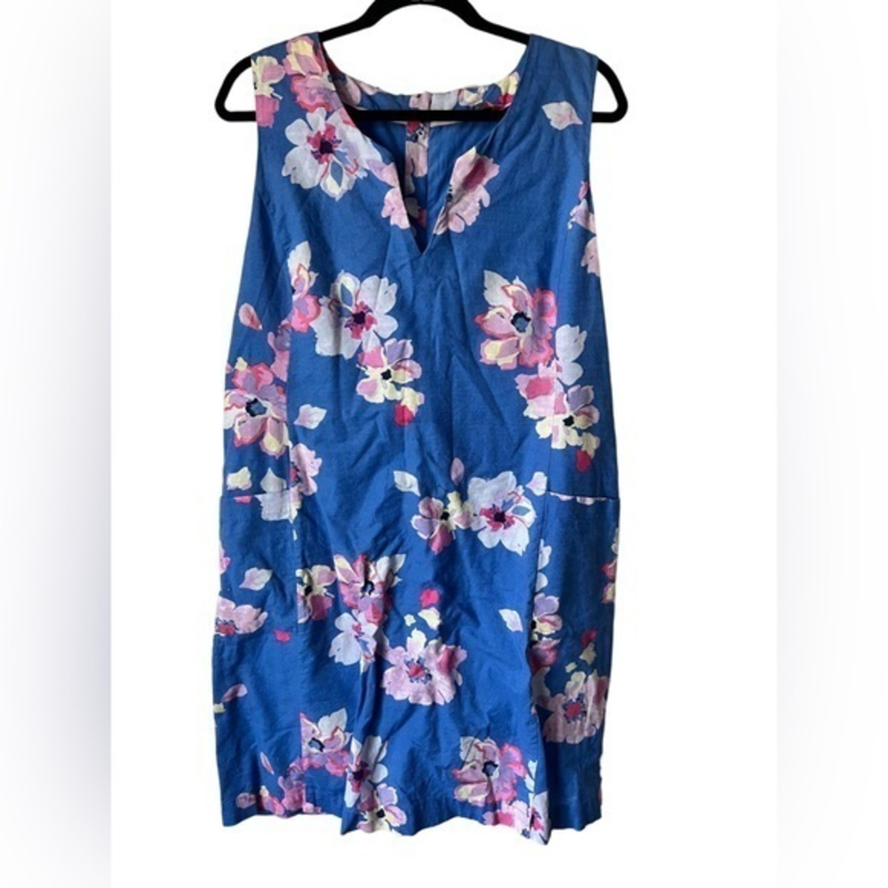 Joules Blue Floral Midi Dress - Picture 4 of 8